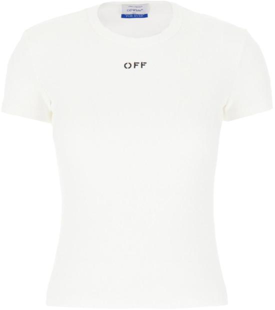 25FW 오프화이트 반팔 티셔츠 OWAA065C99JER0050110 WHITE