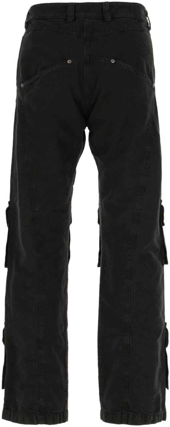 26SS 오프화이트 스트레이트 팬츠 OMCF04IS26FAB0010001 BLACK - OFF WHITE