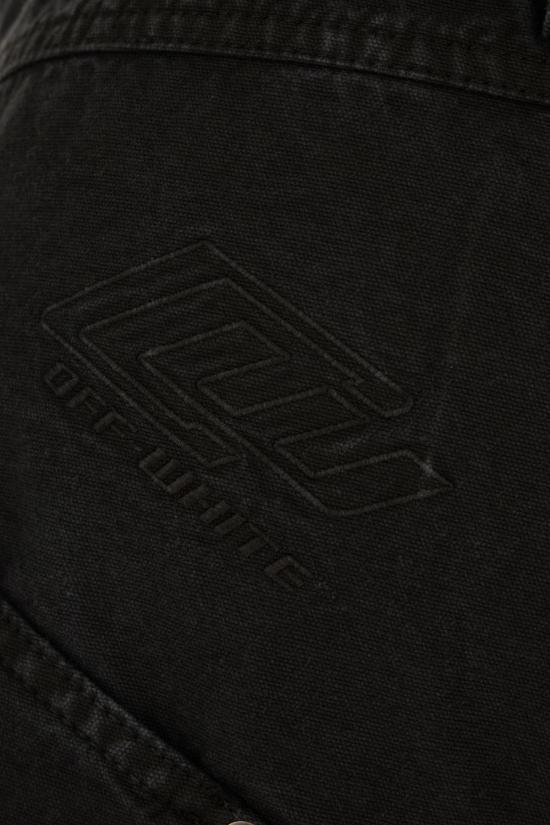 26SS 오프화이트 스트레이트 팬츠 OMCF04IS26FAB0010001 BLACK - OFF WHITE