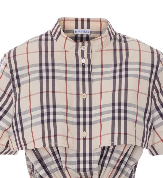 26SS 버버리 체크 코튼 드레스 8123248 C5586 Beige - BURBERRY