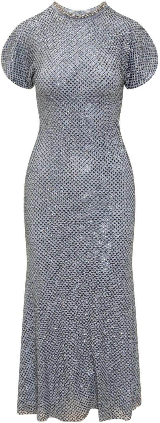 26SS 셀프 포트레이트 롱 원피스 RS26506MBLBLUE SILVER