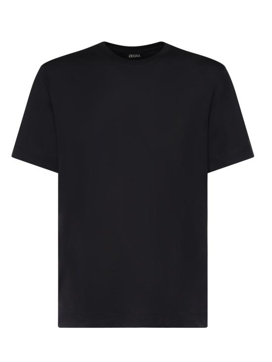 26SS 에르메네질도제냐 반팔 티셔츠 UH360A3 H765NL412 Navy blue