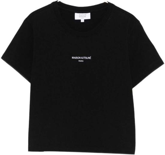 26SS 메종키츠네 반팔 티셔츠 QW00100KJ7026P199 BLACK