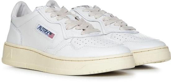 25FW 오트리 메달리스트 로우 레더 스니커즈 AULWLL15 WHITE - AUTRY