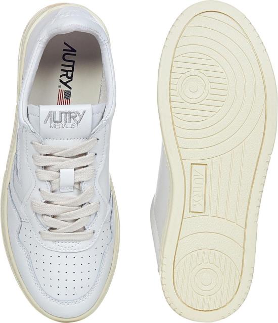 25FW 오트리 메달리스트 로우 레더 스니커즈 AULWLL15 WHITE - AUTRY