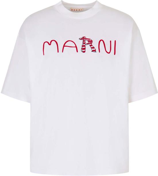 26SS 마르니 반팔 티셔츠 HUMU0223S2USCY86LOW01 WHITE