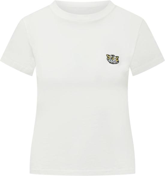 26SS 겐조 와일드 타이거 엠브로이더드 티셔츠 FG52TS2164SO02 WHITE
