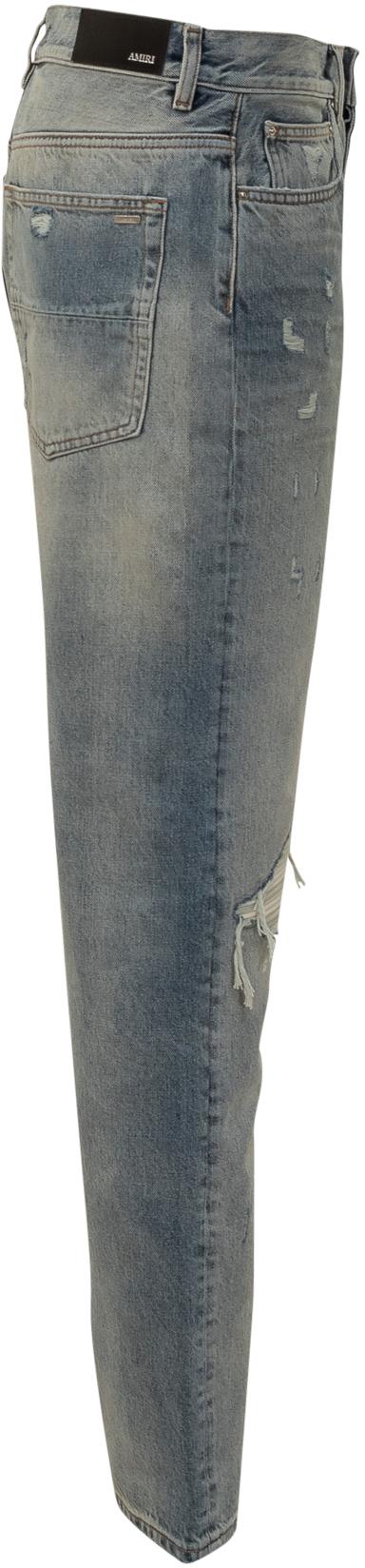 25FW 아미리 스웨이드 스트레이트 데님 MX1 진 AMDNGH1085ANTIQUEINDIGO BLUE - AMIRI