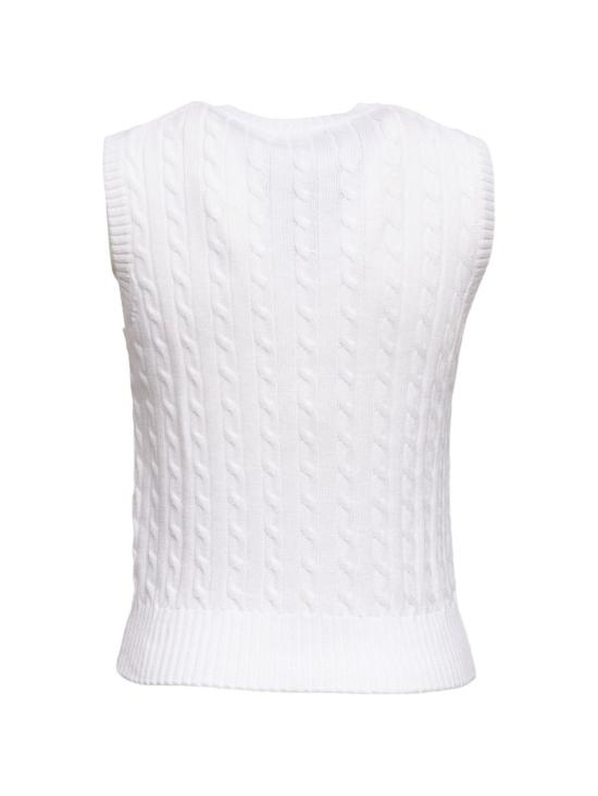 26SS 폴로 랄프로렌 스웨터 211971882 001 Bianco - POLO RALPH LAUREN