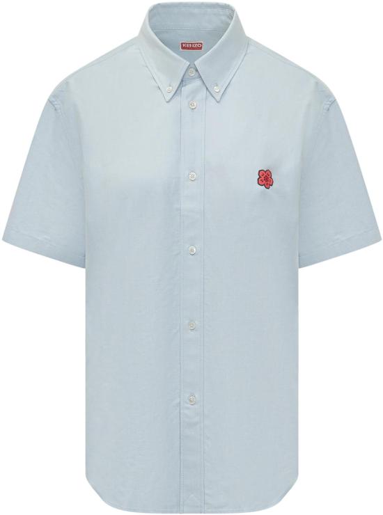 26SS 겐조 보케 플라워 쇼트 슬리브 셔츠 FG55CH1099LO63 LICHTBLUE