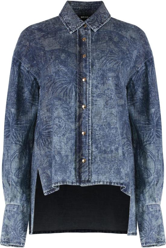 25SS 저스트까발리 데님 셔츠 78PAL2R3 BLUE - JUST CAVALLI