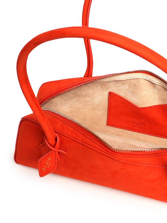 26SS 알라이아 르 테켈 미디움 레더 숄더백 AA1S06033CA214 A50 ORANGE BRULE - ALAIA