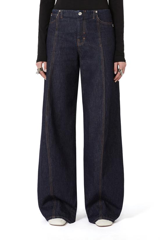 26SS 스포트막스 스트레이트 팬츠 2612181035600 001 Blue - SPORTMAX