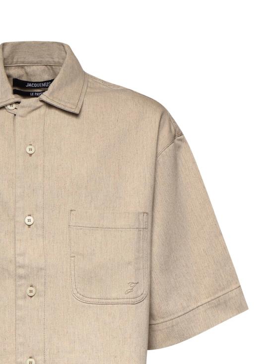26SS 자크뮈스 파얀 박시 쇼트 슬리브 데님 셔츠 SHM00585AD00044 130 - JACQUEMUS