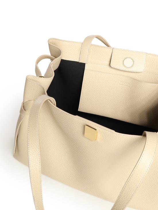 26SS 유제피 토트백 GYOZA TOTE PEBBLE GRAIN LEATHER BEIGE - YUZEFI