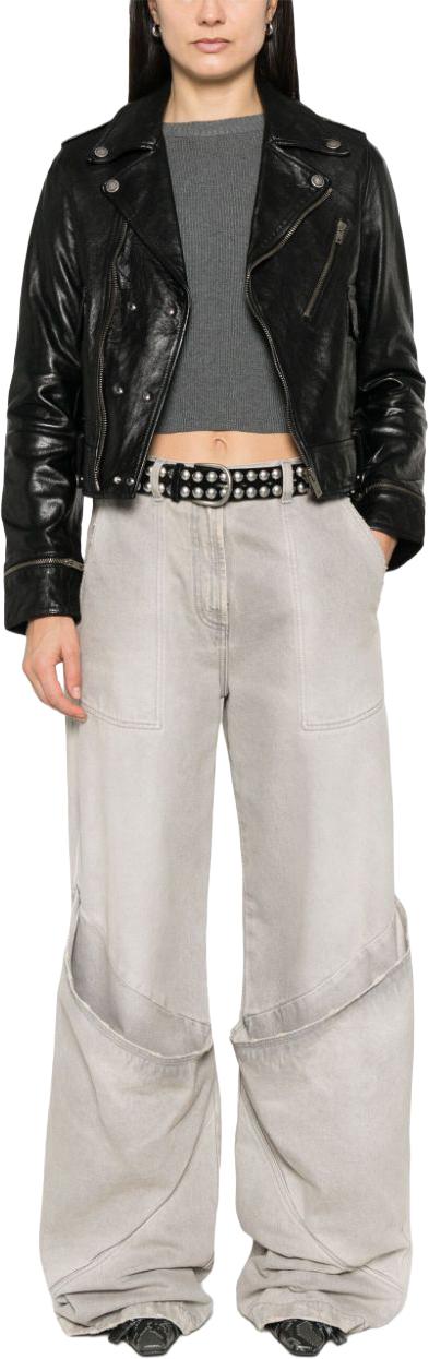 25SS 골든구스 가죽 자켓 GWP02137P00119590100 BLACK - GOLDEN GOOSE