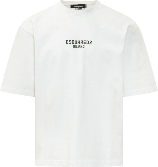 26FW 디스퀘어드2 반팔 티셔츠 S74GD1521D20106100 WHITE