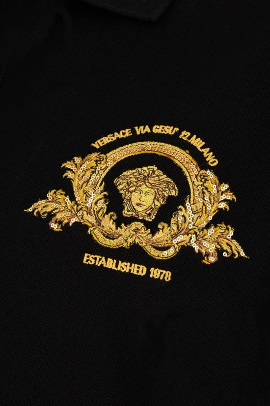 베르사체 폴로 티셔츠 10139061A113051B000 BLACK - VERSACE