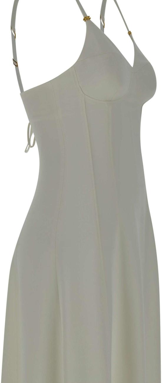 25SS 엘리자베타프랜치 롱 원피스 AB74852E2360 WHITE - ELISABETTA FRANCHI