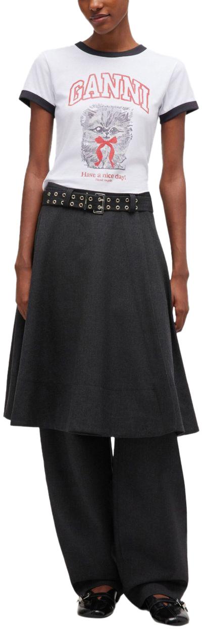 26SS 가니 키티 크롭 티셔츠 A105003011026151 WHITE - GANNI