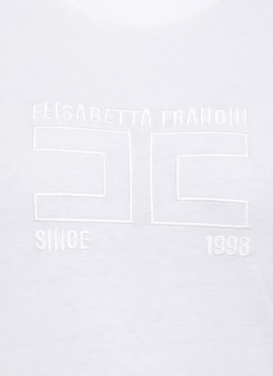26SS 엘리자베타프랜치 반팔 티셔츠 MA71G61E2270 WHITE - ELISABETTA FRANCHI
