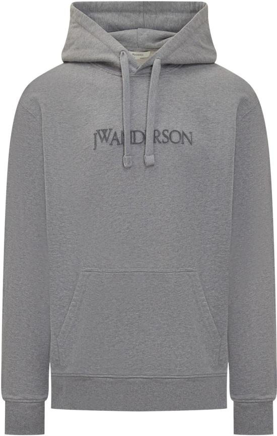 25FW JW앤더슨 로고 패치 포켓 후드 티셔츠 JW0214PG1632907 GREY
