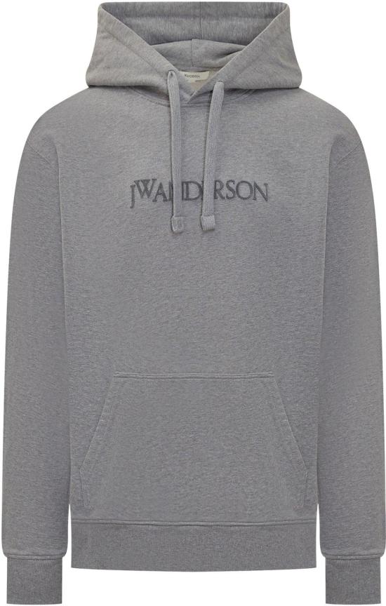 25FW JW앤더슨 로고 패치 포켓 후드 티셔츠 JW0214PG1632907 GREY