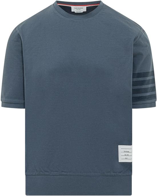 26SS 톰브라운 코튼 저지 4바 티 MJS303AJ0253415 BLUE