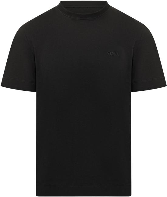 26SS 에르메네질도제냐 반팔 티셔츠 UH360A3H765K09 BLACK