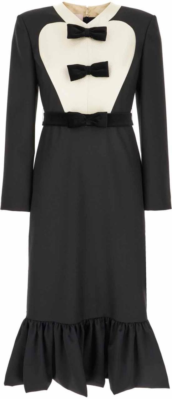 25SS 발렌티노 가라바니 미디 원피스 6B0VADH08VBAUY BLACK