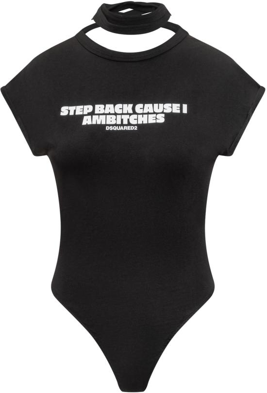 25FW 디스퀘어드2 바디수트 티셔츠 S72NA0118D20020900 BLACK