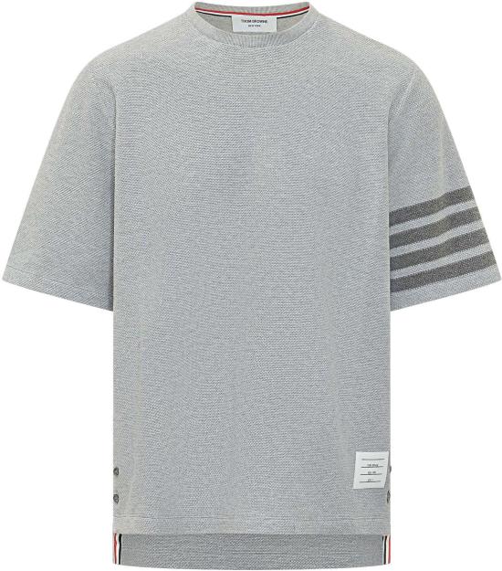 26SS 톰브라운 텍스처드 피케 4바 티 MJS296AJ0248050 LICHTGREY