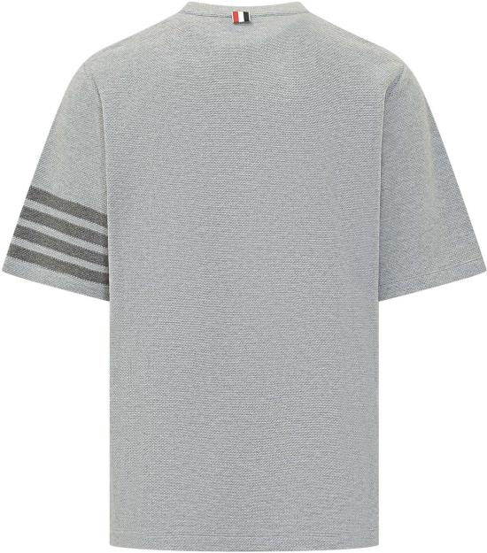 26SS 톰브라운 텍스처드 피케 4바 티 MJS296AJ0248050 LICHTGREY - THOM BROWNE