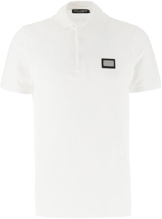 26FW 돌체앤가바나 로고 코튼 피케 폴로 셔츠 G8PL4TG7P1DW0800 WHITE