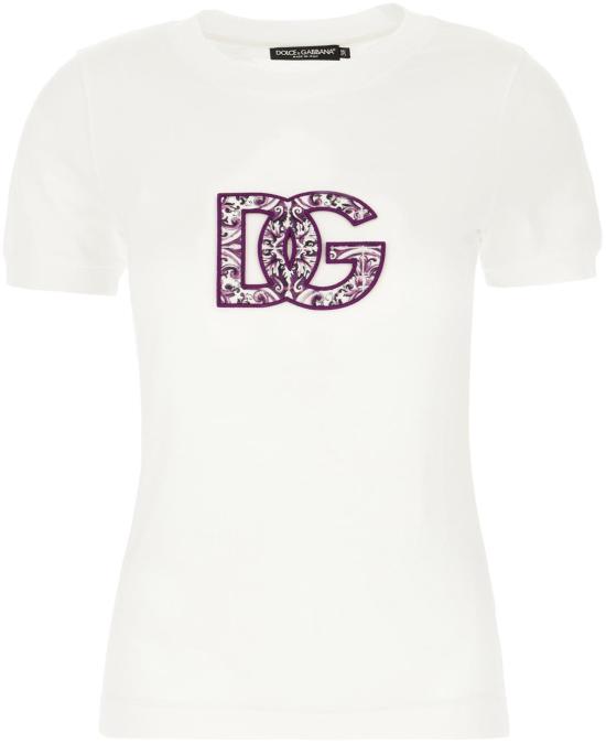 25FW 돌체앤가바나 반팔 티셔츠 F8N08ZGDC6UW0800 WHITE