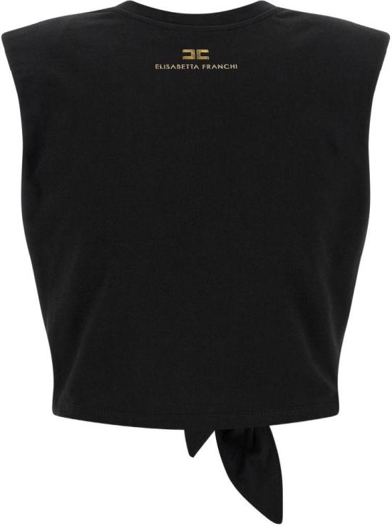 26SS 엘리자베타프랜치 민소매 티셔츠 MA01161E2110 BLACK - ELISABETTA FRANCHI