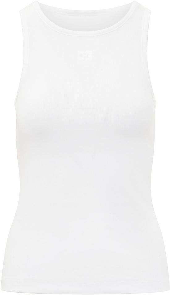 26SS 가니 소프트 코튼 립 탱크 탑 T3897151 WHITE