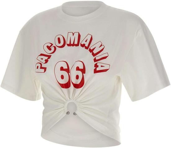 26SS 파코라반 반팔 티셔츠 26PJTE030C00555P100 WHITE