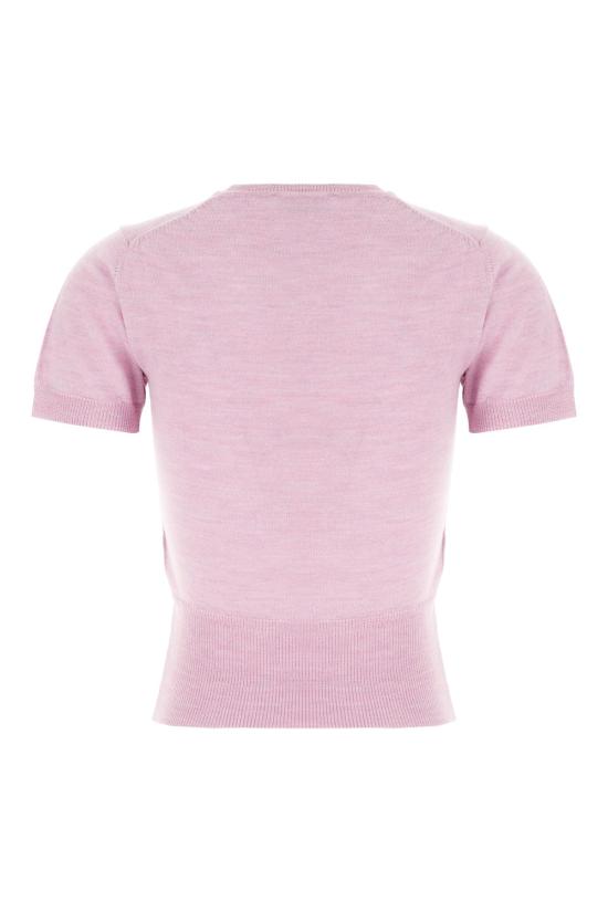 25FW 비비안웨스트우드 베아 니트 반소매 스웨터 1803002QY0006G402 PINK - VIVIENNE WESTWOOD