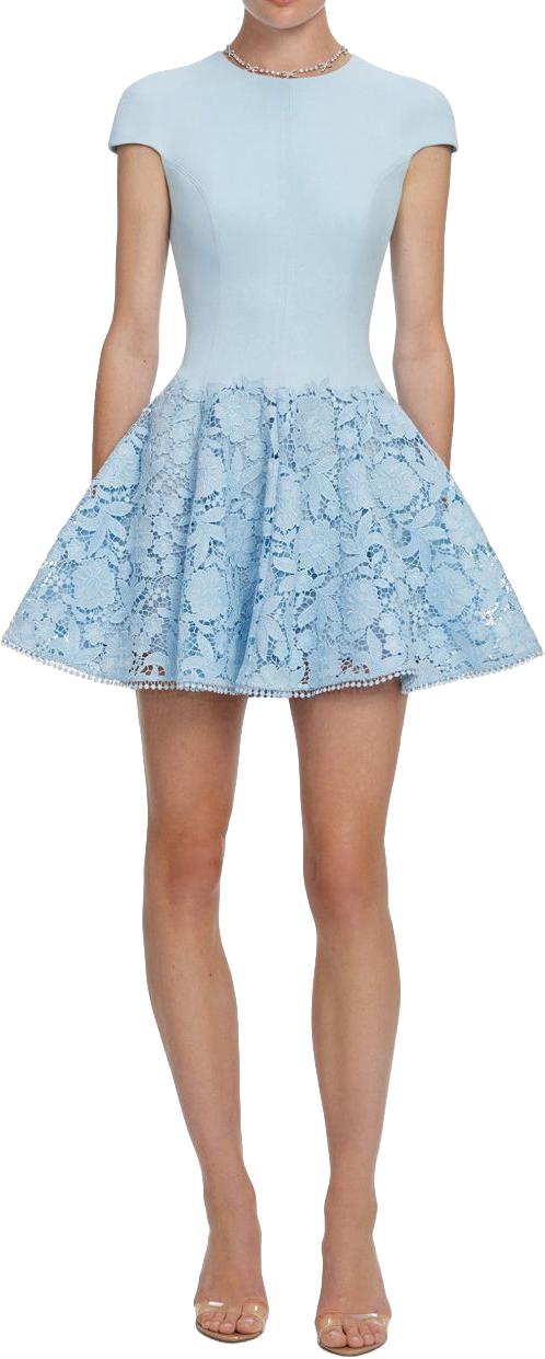 26SS 셀프 포트레이트 숏 원피스 SS26095SBLBLUE LICHTBLUE