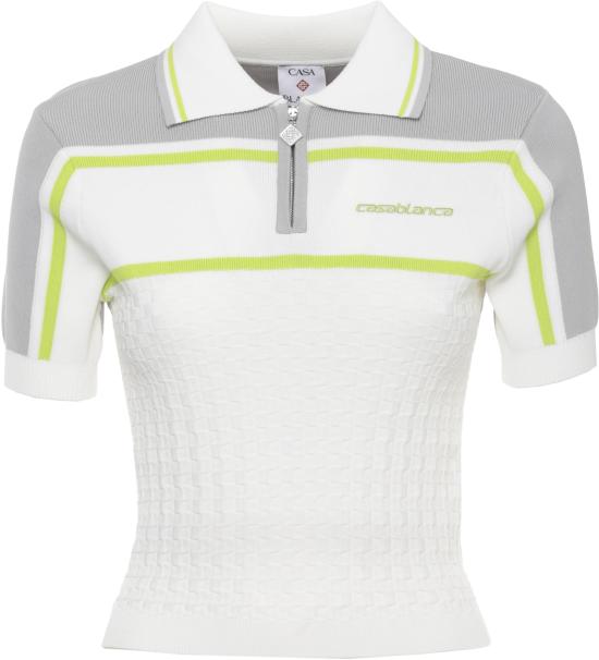 26SS 카사블랑카 폴로 티셔츠 50673965334814 WHITE