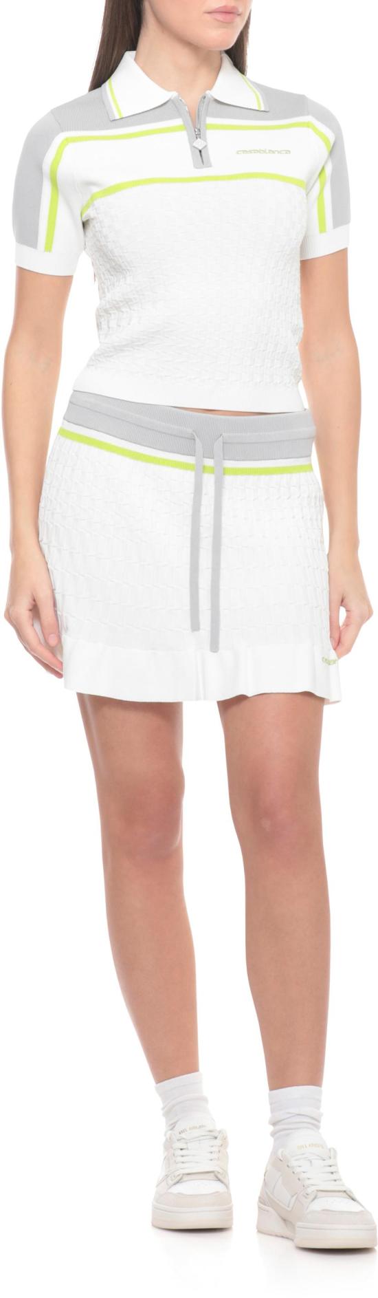 26SS 카사블랑카 폴로 티셔츠 50673965334814 WHITE - CASABLANCA