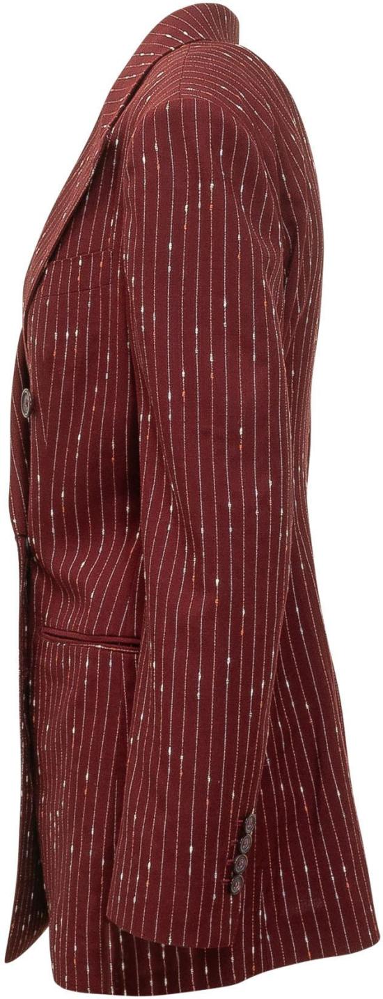 26SS 돌체앤가바나 더블 브레스티드 핀스트라이프 타오르미나 자켓 F29WPTFBMFWS8053 MAROON - DOLCE & GABBANA