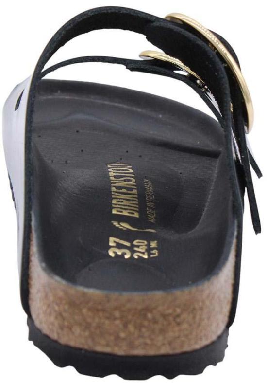25FW 버켄스탁 뮬/슬리퍼 1021476ARIZONABIGBUCKLEHEXSHINEBL BLACK - BIRKENSTOCK