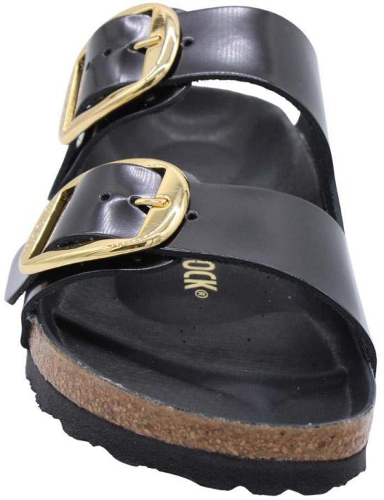 25FW 버켄스탁 뮬/슬리퍼 1021476ARIZONABIGBUCKLEHEXSHINEBL BLACK - BIRKENSTOCK