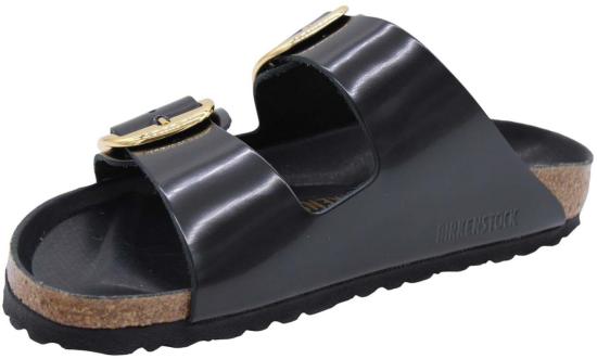 25FW 버켄스탁 뮬/슬리퍼 1021476ARIZONABIGBUCKLEHEXSHINEBL BLACK - BIRKENSTOCK
