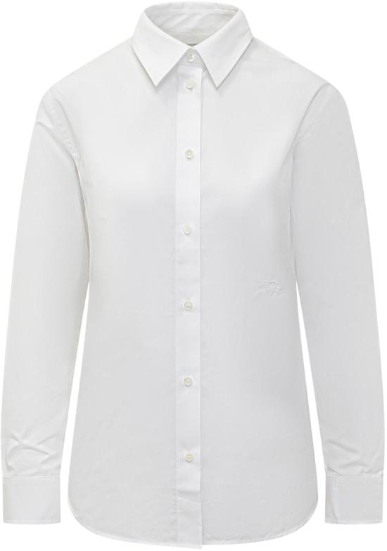 26SS 버버리 레귤러 핏 코튼 포플린 포멀 셔츠 8120787A1464 WHITE