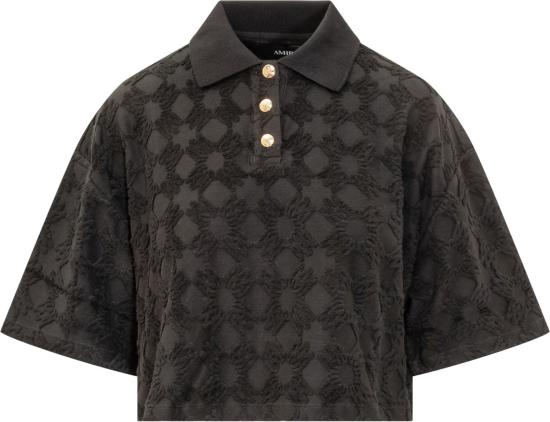 25FW 아미리 폴로 티셔츠 AWJYPO1009BLACK