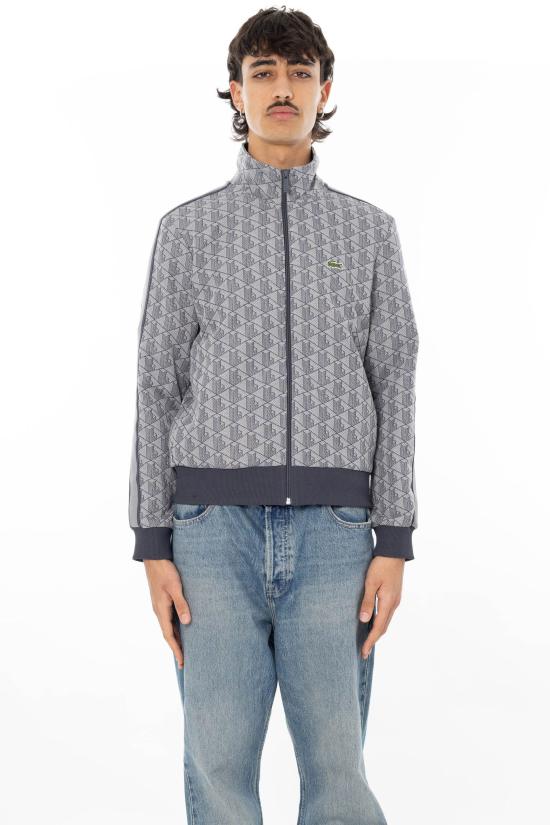 26SS 라코스테 모노그램 집업 스웨트셔츠 SH1368 SS26 41I Grey