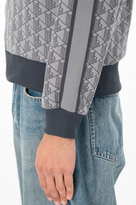26SS 라코스테 모노그램 집업 스웨트셔츠 SH1368 SS26 41I Grey - LACOSTE